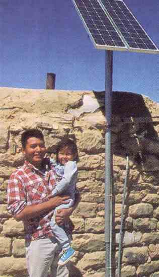 The portability of PV panels is another benefit of solar power for the semi-nomadic Navajo.